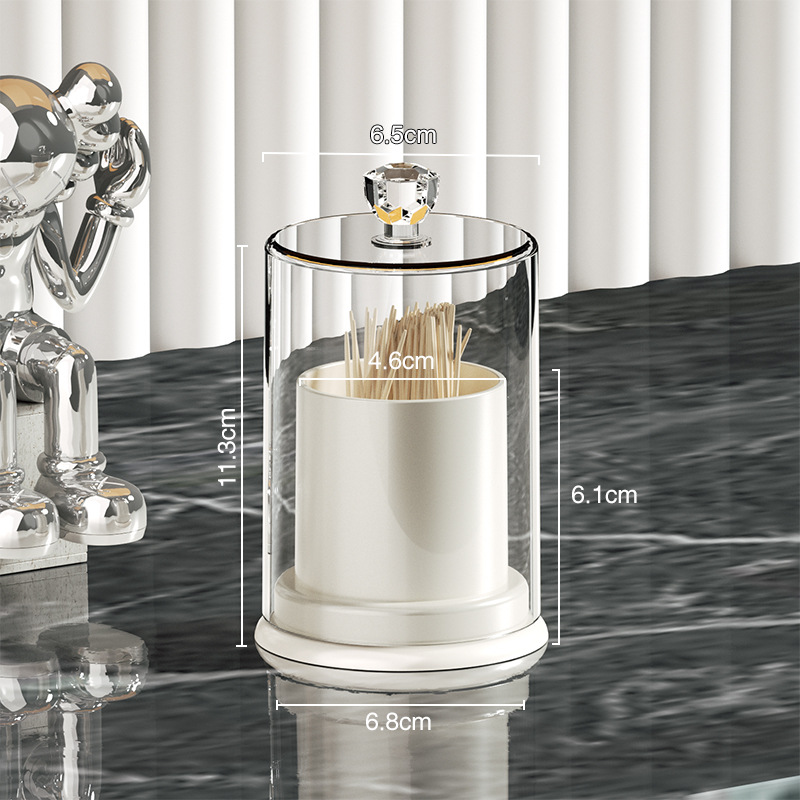 Toothpick and cotton swab storage box