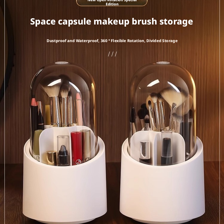 Makeup brush storage container