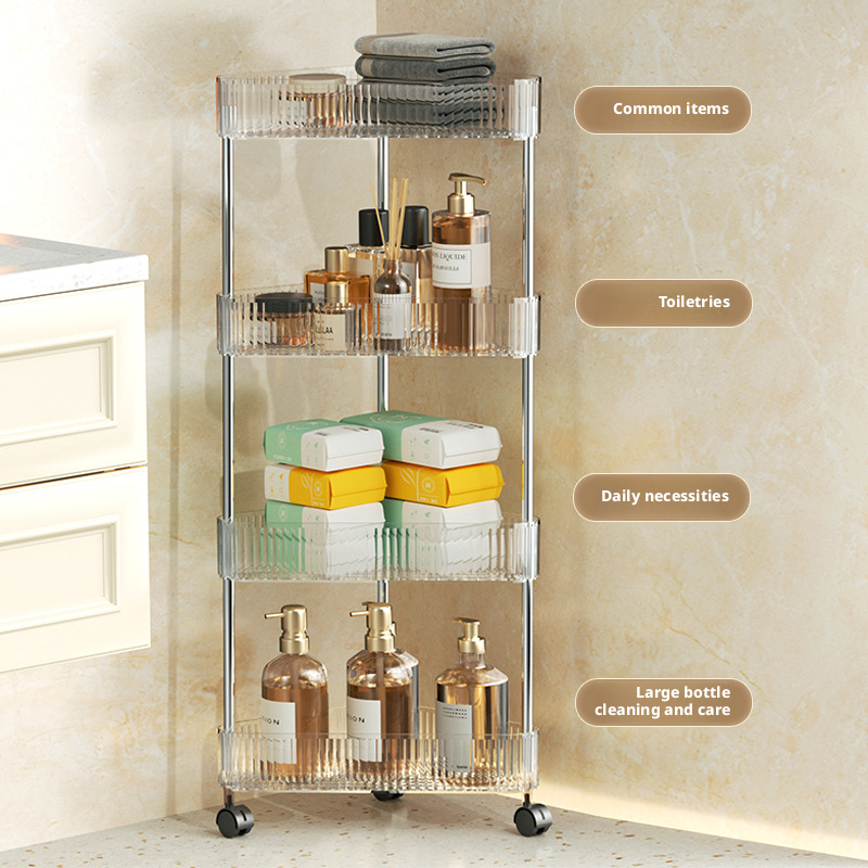 Bathroom movable shelf