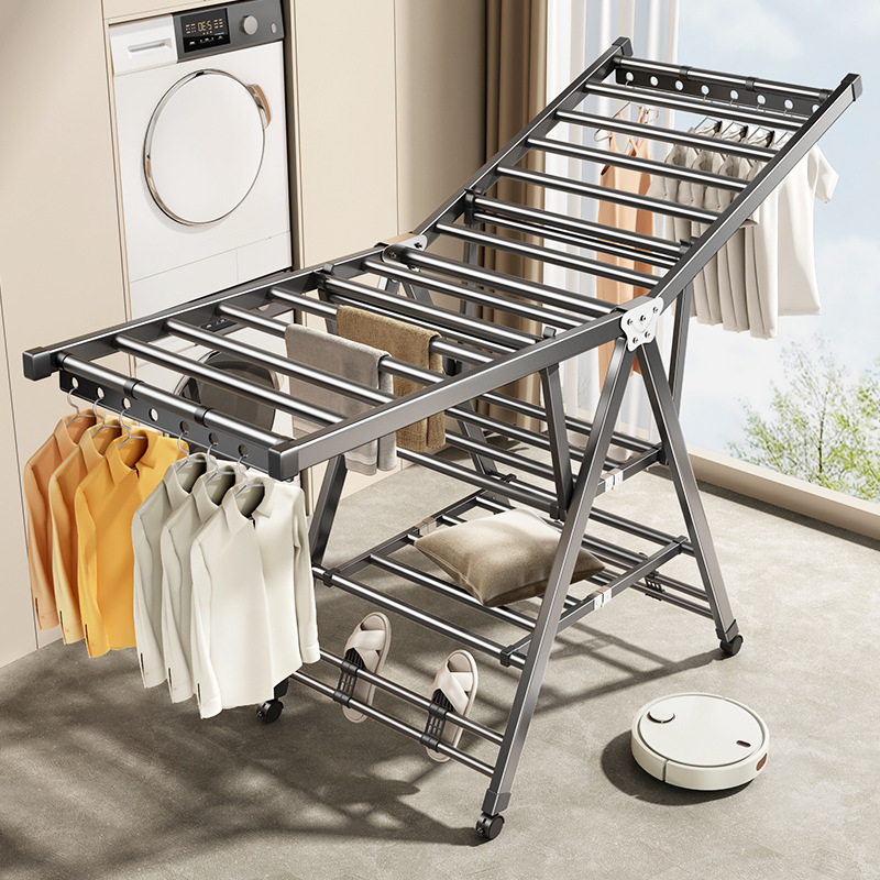 Household balcony floor-standing clothesline