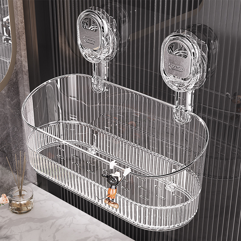 Bathroom suction cup shelf